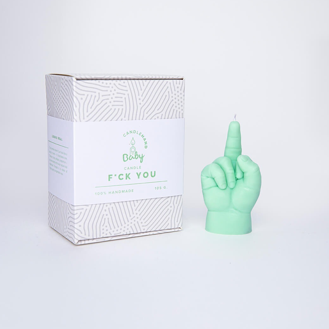 F*ck You Baby Candle - Pastel Green