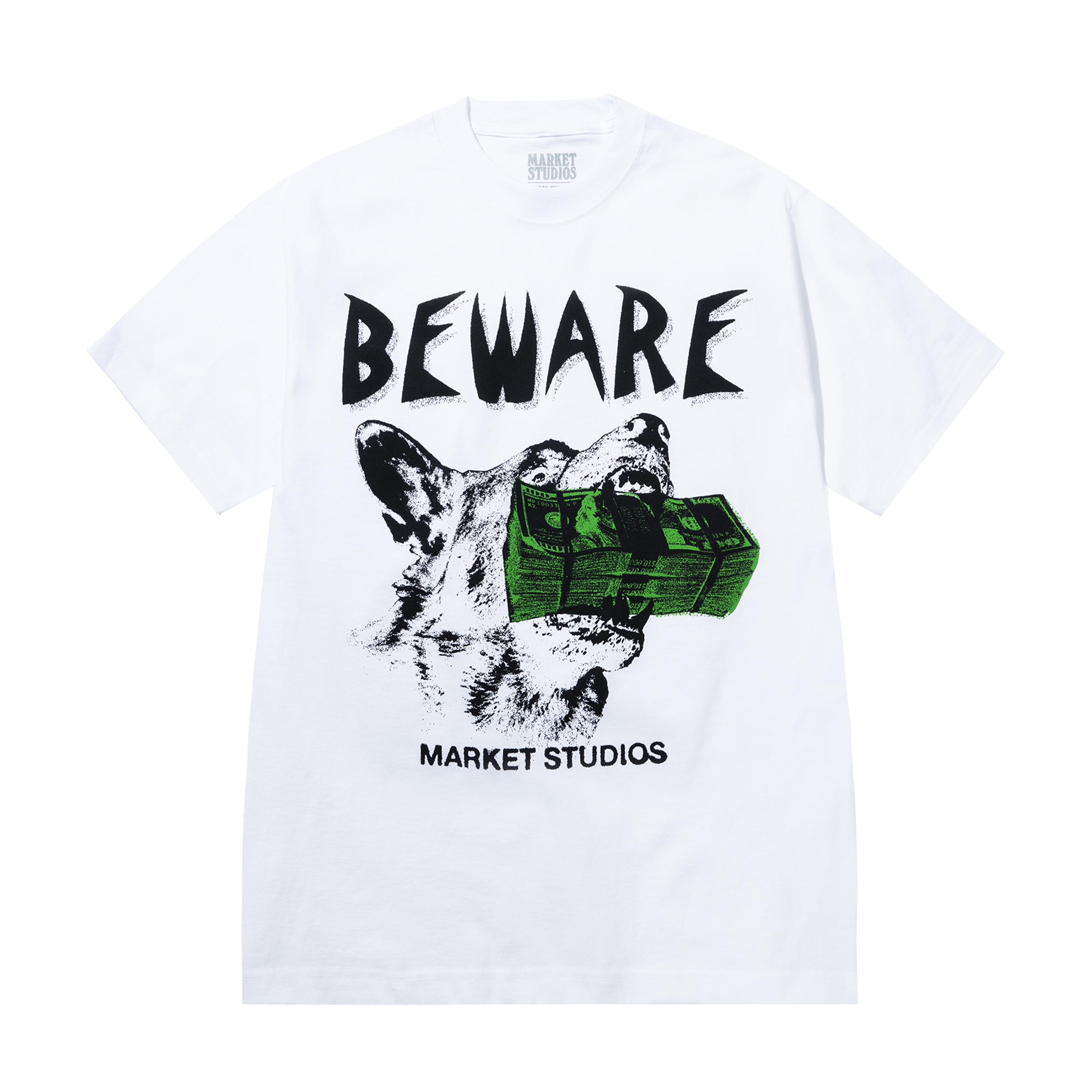 Market Studios | Drop Out Store NZ | Beware My Income T-Shirt - White