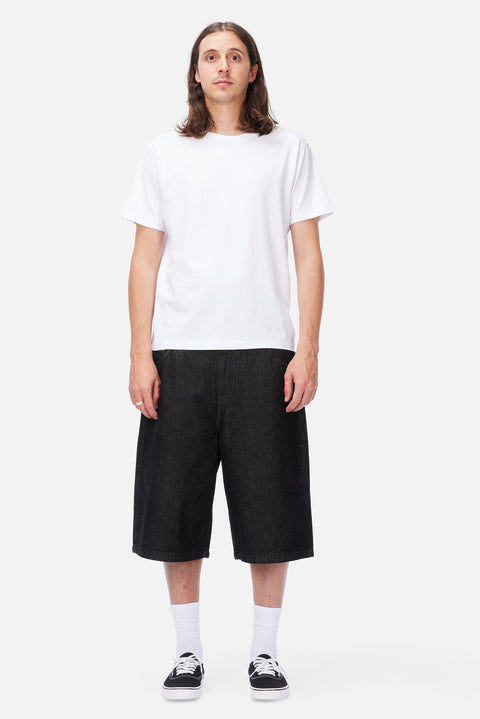 Baggy Denim Shorts - Black Washed