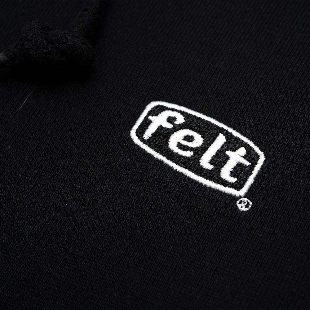 Contrast Stitched Hoodie - Black