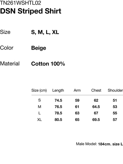 DSN Striped Shirt - Beige