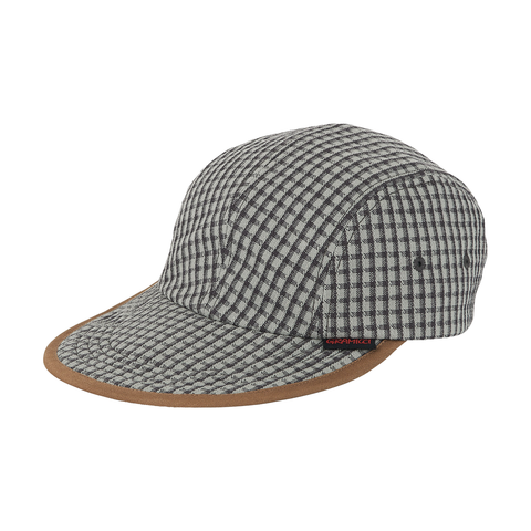 Dobby Plaid Long Bill Cap - Stone