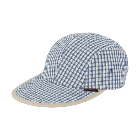 Dobby Plaid Long Bill Cap - Royal