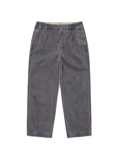 Double Pleated Wide Pant - Navy