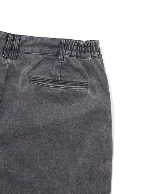 Double Pleated Wide Pant - Navy