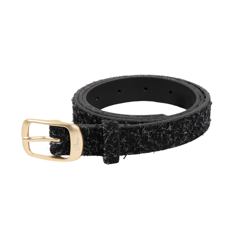 Dress Leather Belt - Shaggy Black