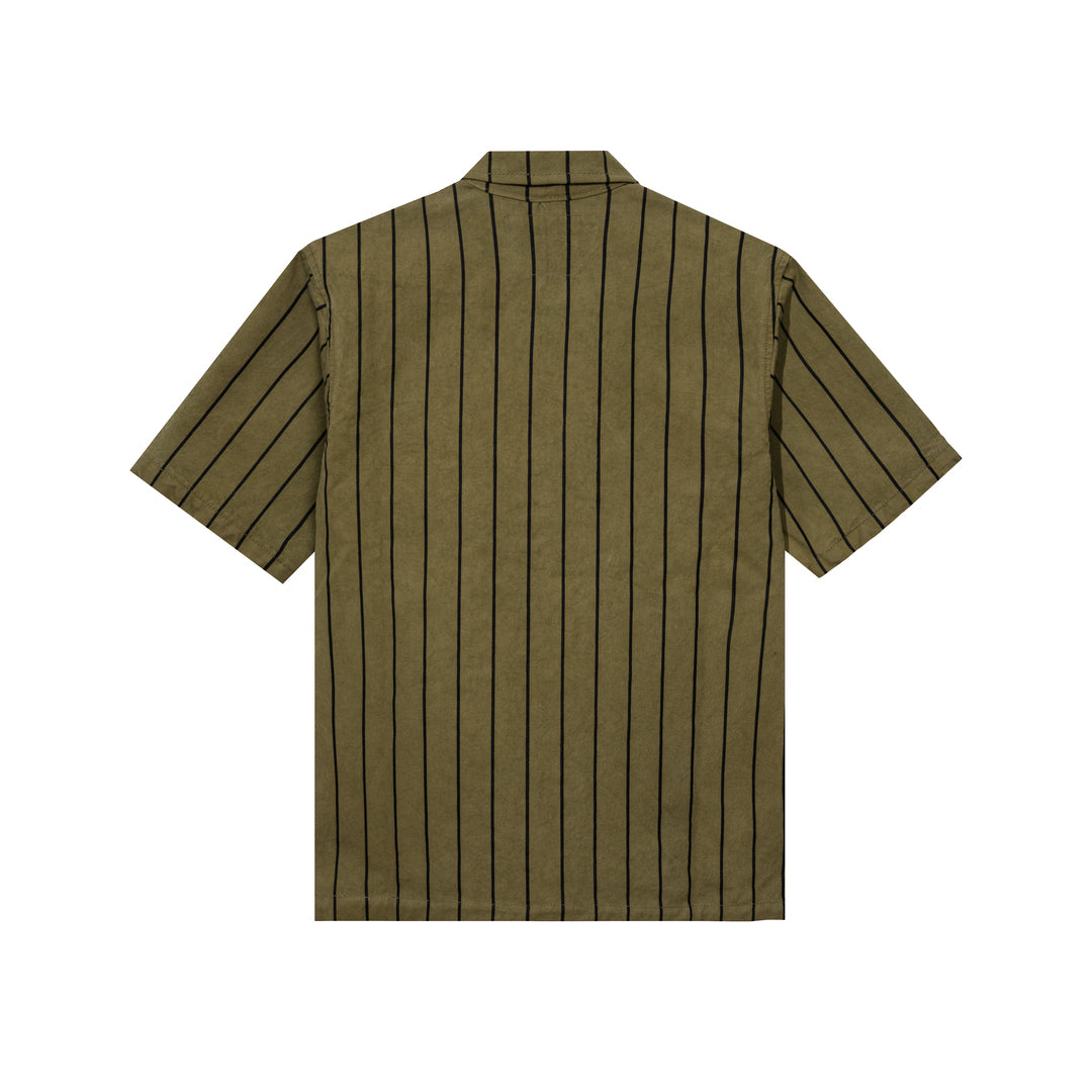 Flowerbed Zip Shirt - Olive