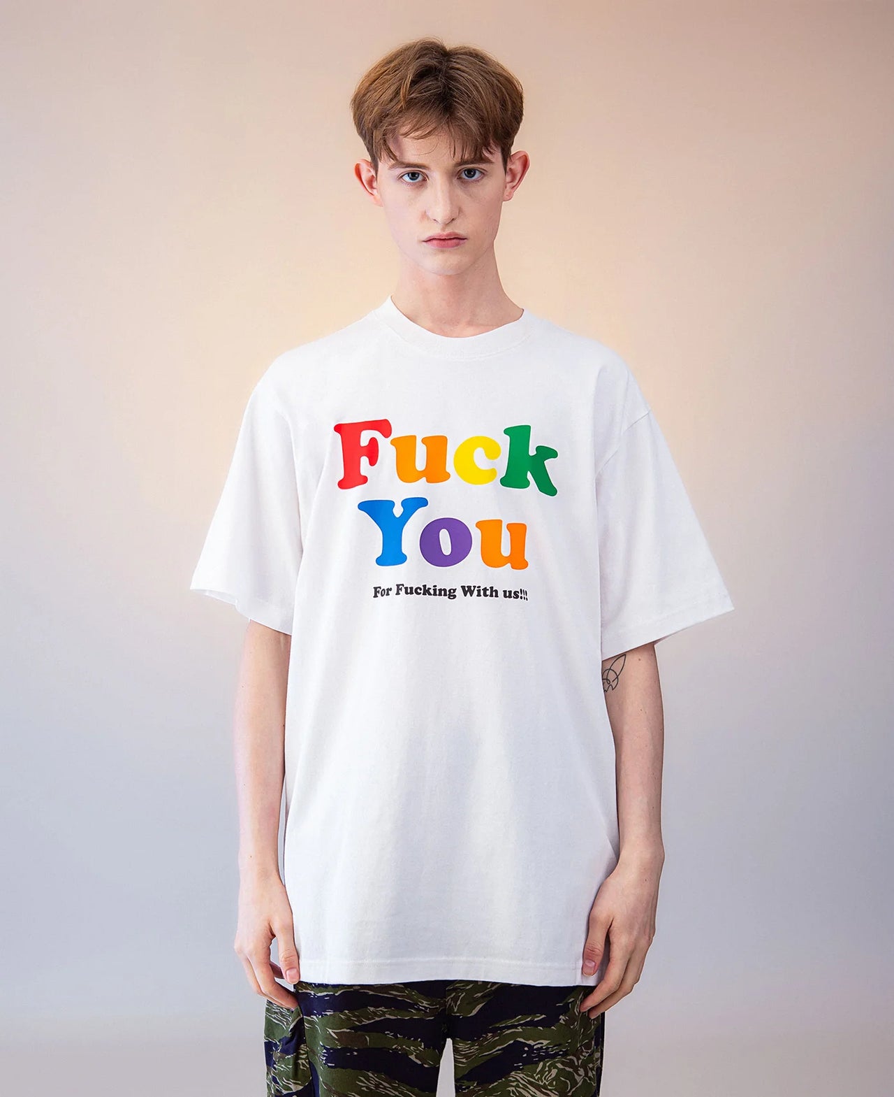 Fxxk You T-Shirt - White/Multi