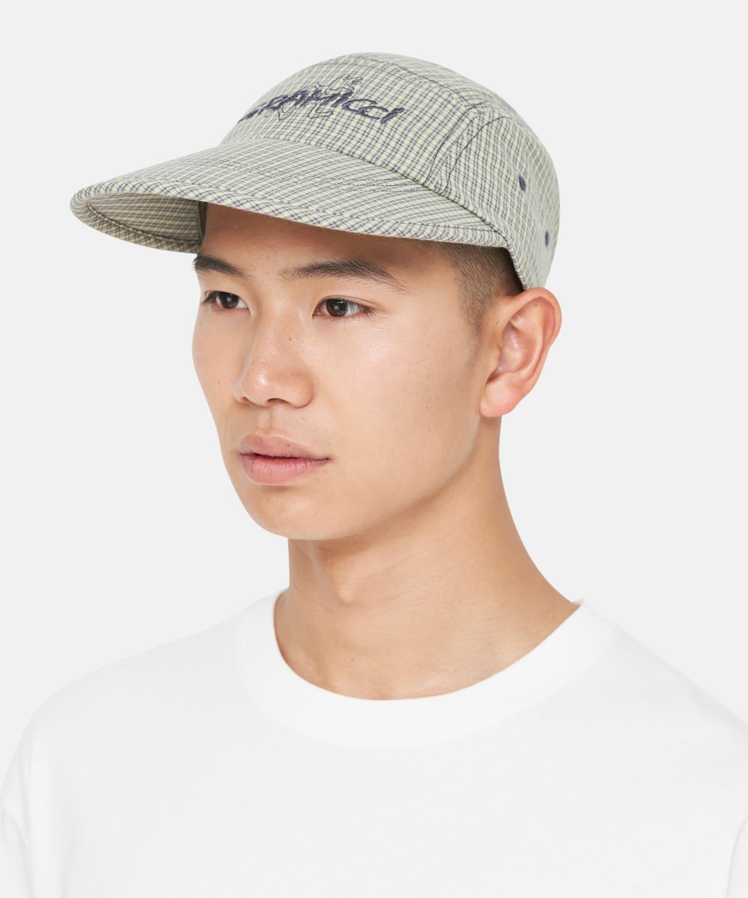 Checkered Long Bill Cap - Sierra Mint