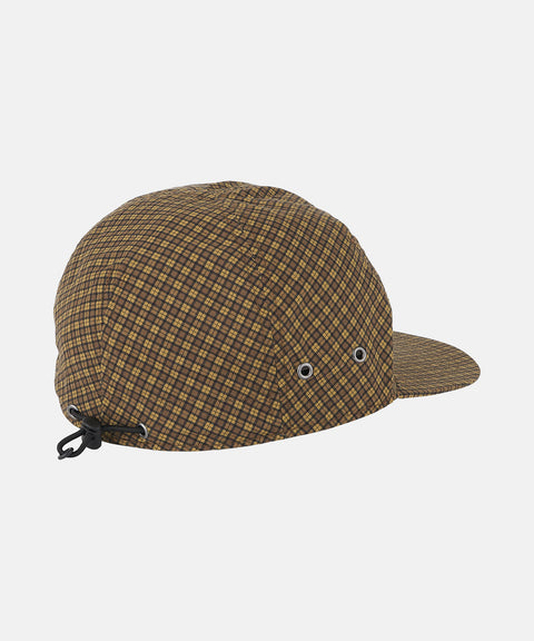 Mini Check Nylon Cap - Brown Check