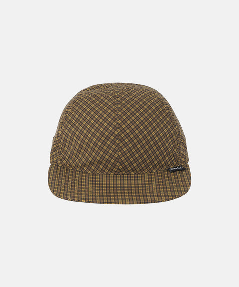 Mini Check Nylon Cap - Brown Check