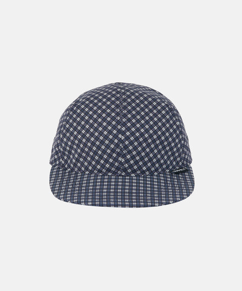 Mini Check Nylon Cap - Navy Check