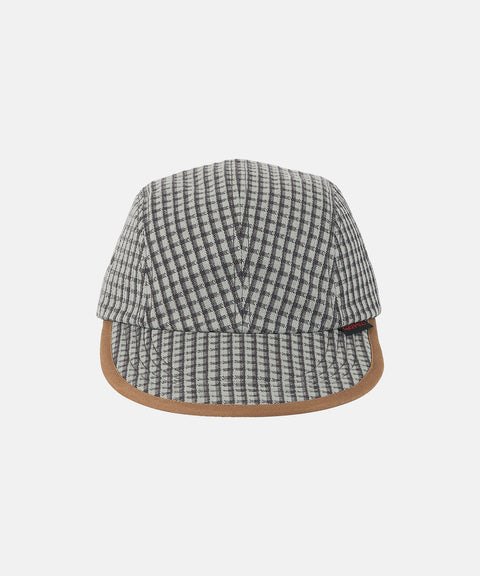 Dobby Plaid Long Bill Cap - Stone