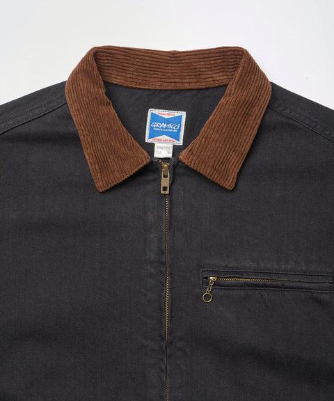 Japanese Denim Trucker Jacket - True Black