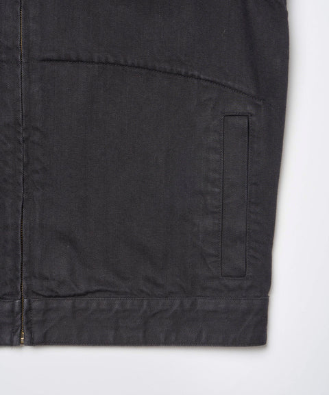 Japanese Denim Trucker Jacket - True Black