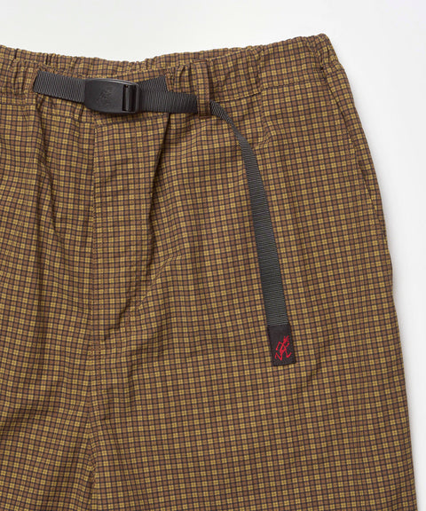 Mini Check Nylon Pant - Brown Check