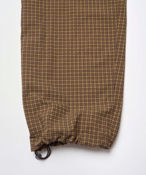 Mini Check Nylon Pant - Brown Check