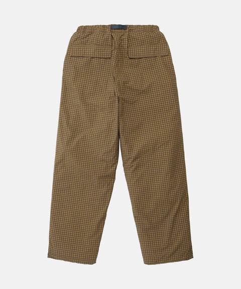 Mini Check Nylon Pant - Brown Check