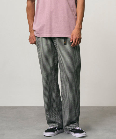 Dobby Plaid Gramicci Straight Fit Pant - Stone