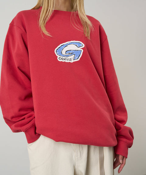 G-Scribble Sweatshirt - Crimson Red