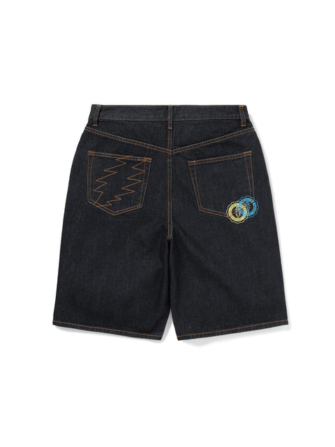 GD Overlap Lightning Denim Short - Indigo