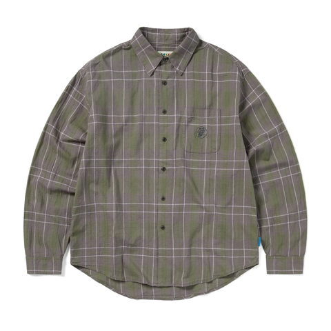 GD Lightning Bear Plaid Shirt - Olive