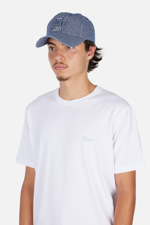 Striped Worker Cap - Navy