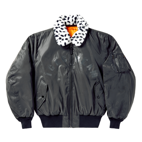 ICECREAM x Alpha Reflective Fur Collar Jacket - Black