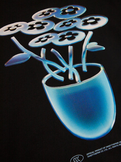 Chrome Flower T-Shirt - Black