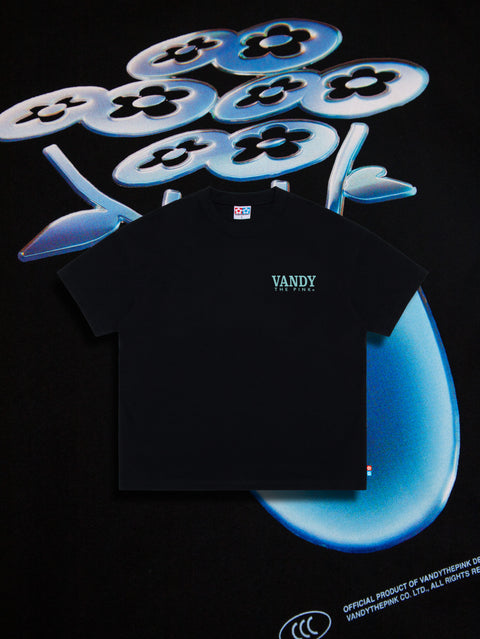 Chrome Flower T-Shirt - Black