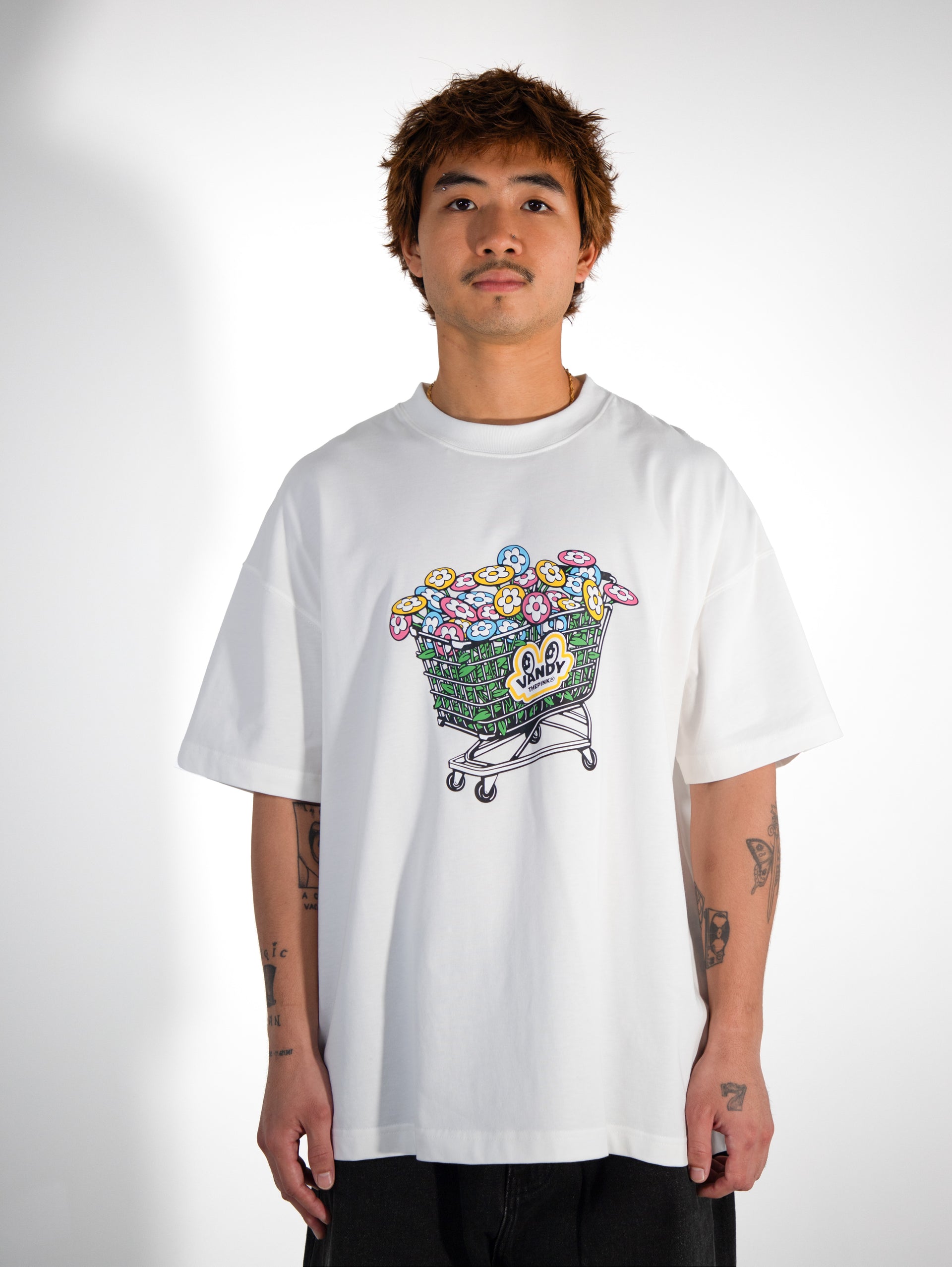 Flower Cart T-Shirt - White