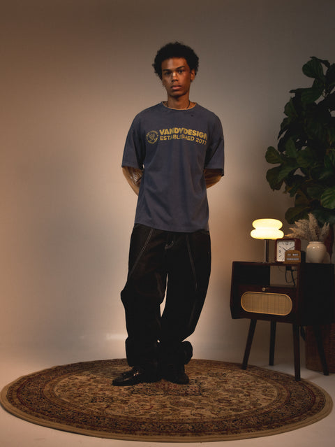 Layered L/S - Navy/Yellow