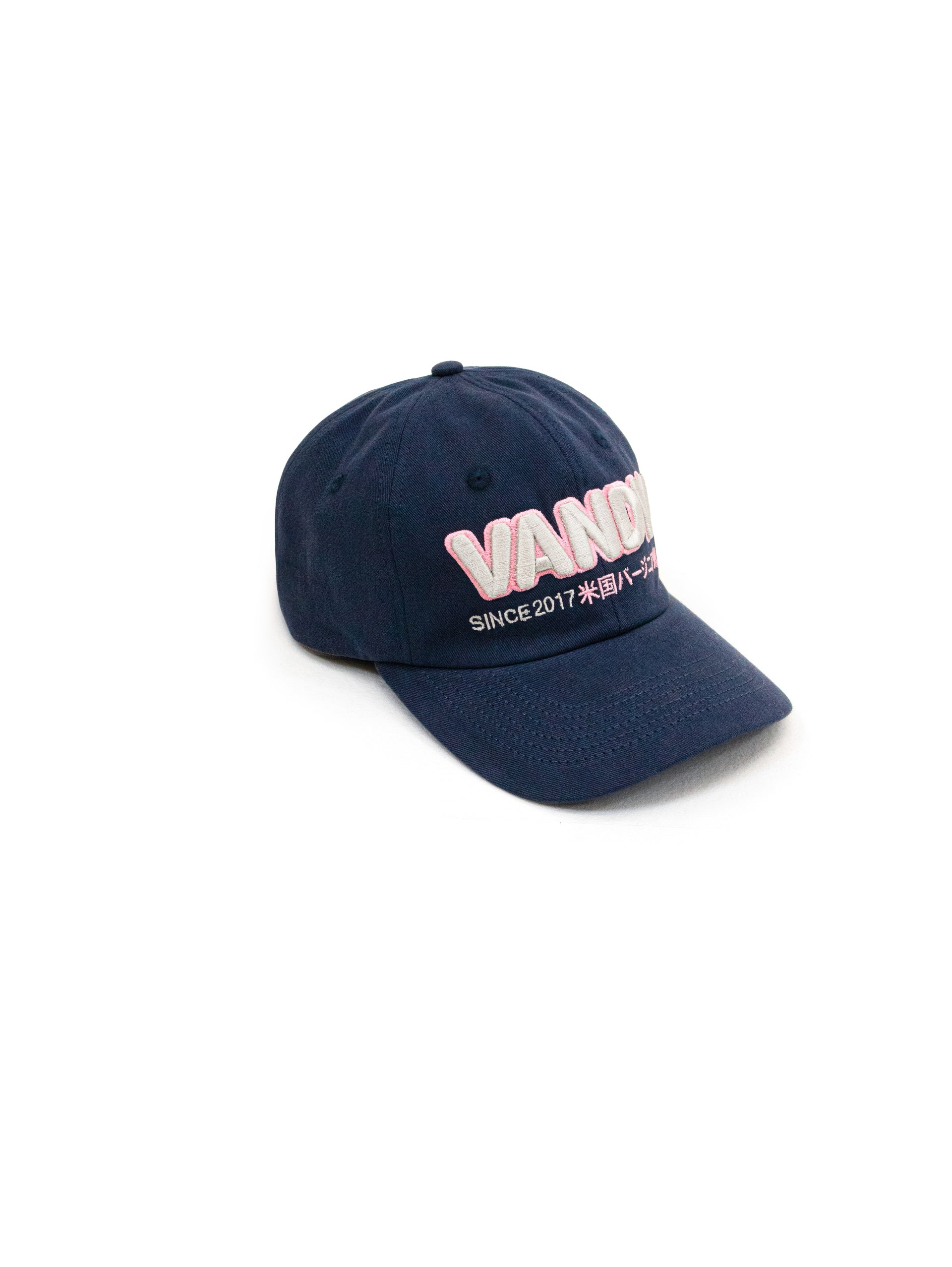 Basic Logo Ball Cap - Navy/Pink