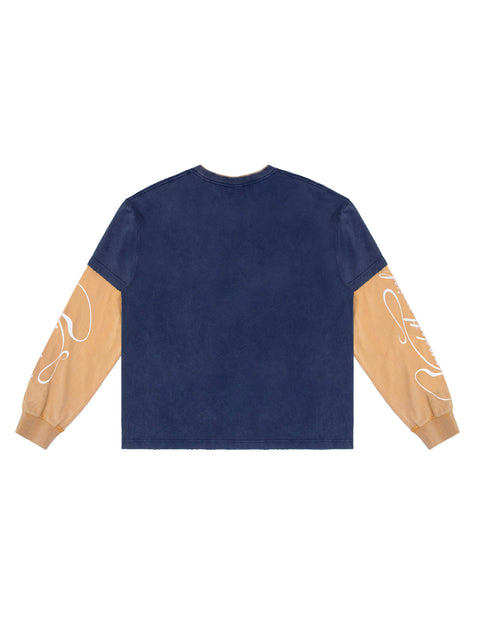 Layered L/S - Navy/Yellow