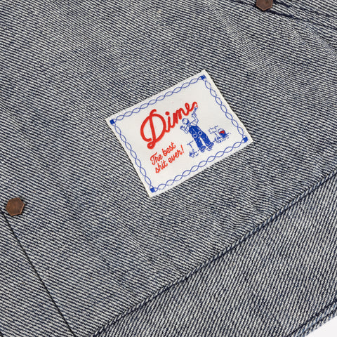 Pleated Denim Jacket - Reversed Indigo