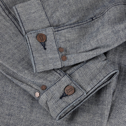 Pleated Denim Jacket - Reversed Indigo