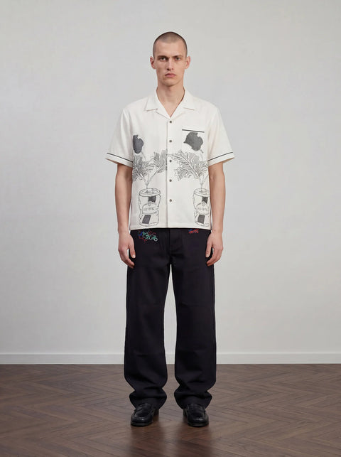 Lattina Embroidery Shirt - Off White