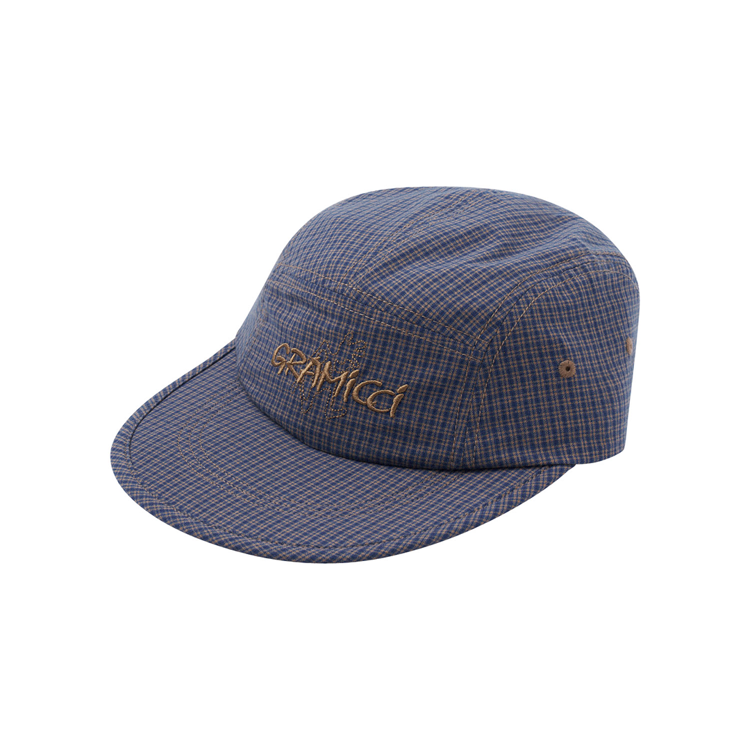 Checkered Long Bill Cap - Sierra Navy