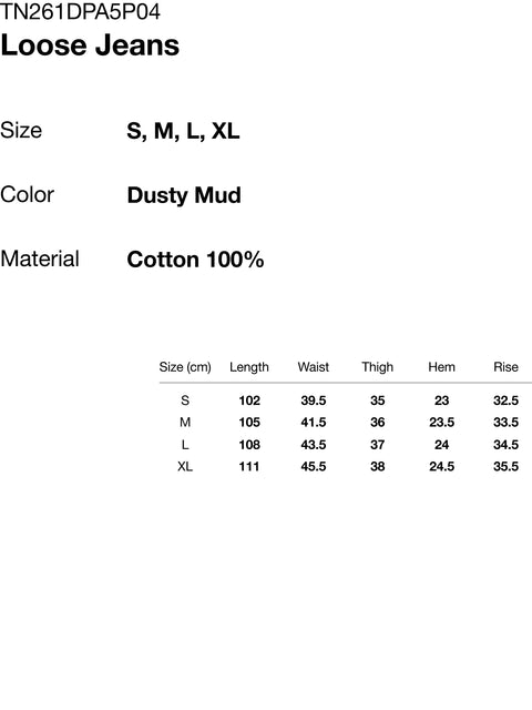 Loose Jeans - Dusty Mud