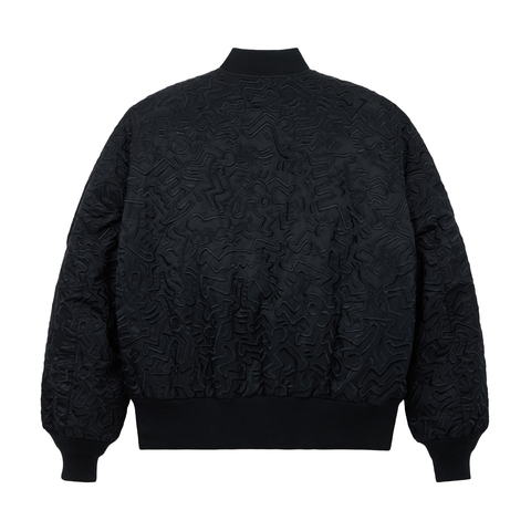 Keith Haring x Alpha MA-1 All Over Embroidery Flight Jacket - Black