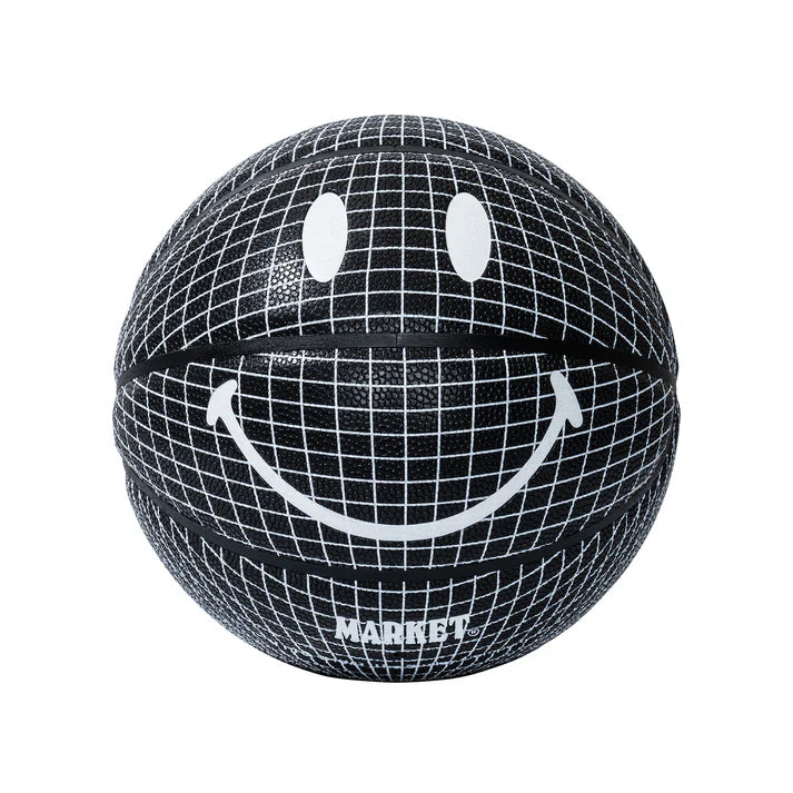 Smiley Grid Basketball - Black/White