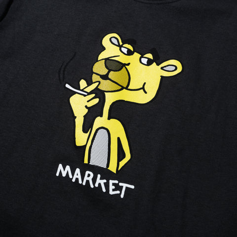 Yellow Panther T-Shirt - Washed Black