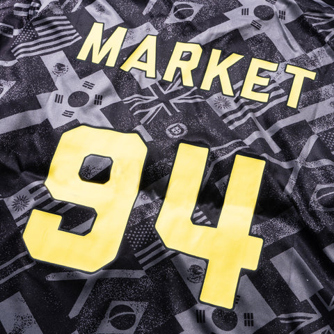 Smiley International Flags LS Soccer Jersey - Black/Grey