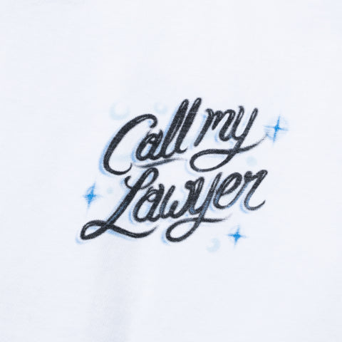 Airbrush Call My Lawyer T-Shirt - White