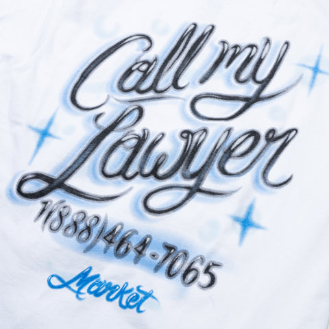 Airbrush Call My Lawyer T-Shirt - White