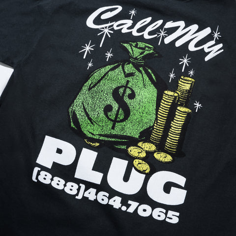 Call My Plug T-Shirt - Washed Black