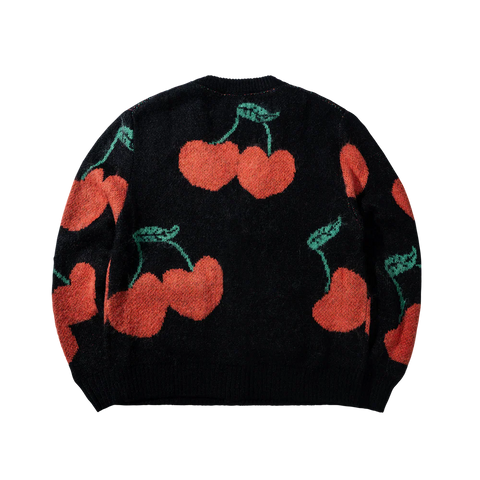 Double Cherries Cardigan - Black