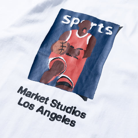 Illustrated Basketball T-Shirt - White