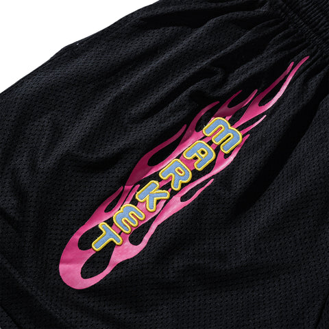 V12 Mesh Shorts - Black/Pink
