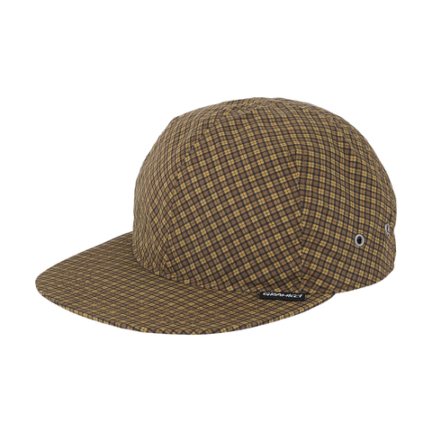 Mini Check Nylon Cap - Brown Check